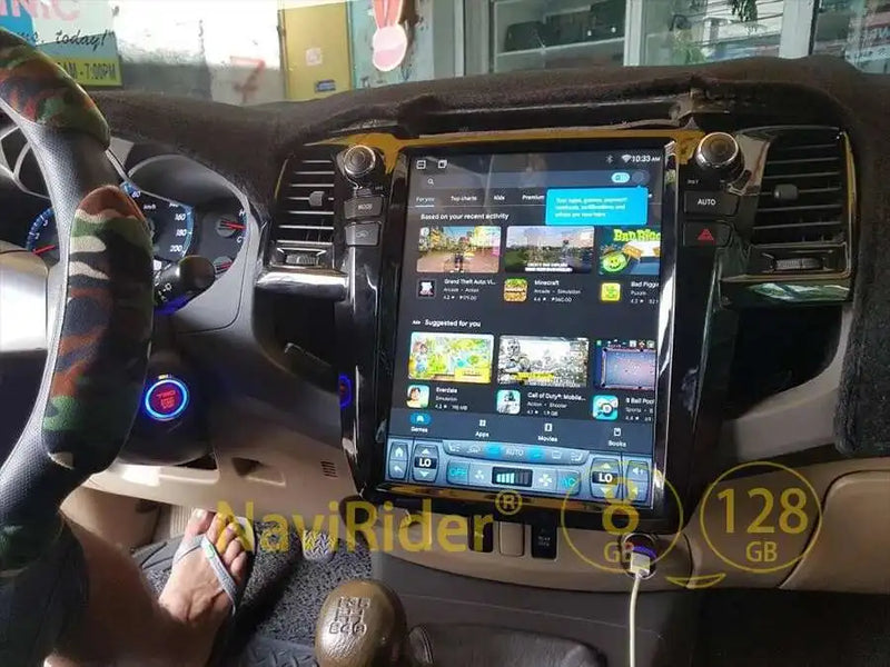Autoradio Android 14 Écran Vertical Toyota Fortuner et Hilux 2005-2014 CarPlay GPS 4G