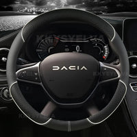 Couvre Volant Dacia Sandero, Logan, Duster, Jogger, Lodgy, Dokker et Spring 2017-2024, Simili Cuir Microfibre 38 cm