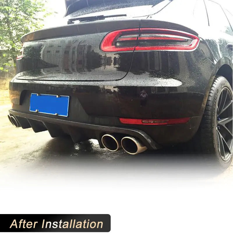 Lèvre de Diffuseur Arrière Carbone Porsche Macan Turbo GTS 2014-2020