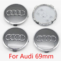 Cache-Moyeux Audi A3 A4 A6 Q5 Q7 60mm 77mm — détail de fixation