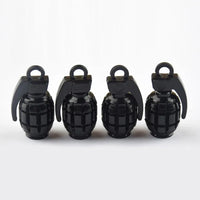 Bouchons de Valve Universels Grenade Aluminium Anti-Poussière — détail du support
