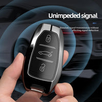 Étui de Protection Clé Citroën C1 C2 C3 C4 C5 C6 VTS Xsara C-Crosser Berlingo Jumpy Alliage de Zinc Noir ou Bleu