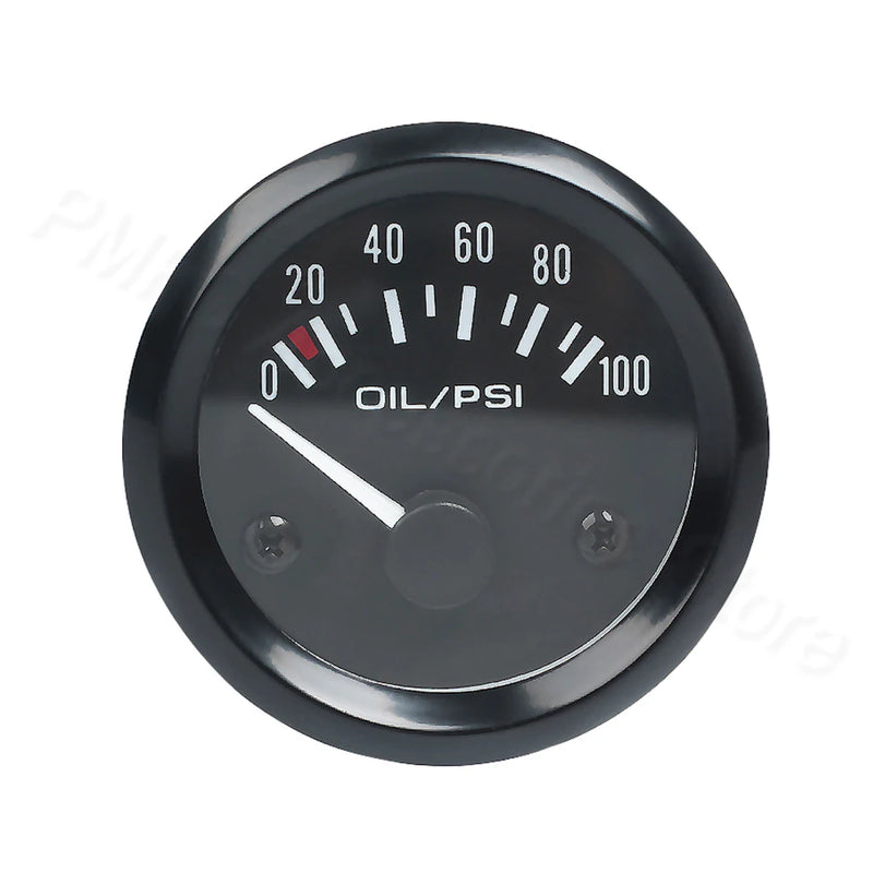 Jauge 52 mm 12V Température d'Eau d'Huile Pression Volts Ampèremètre