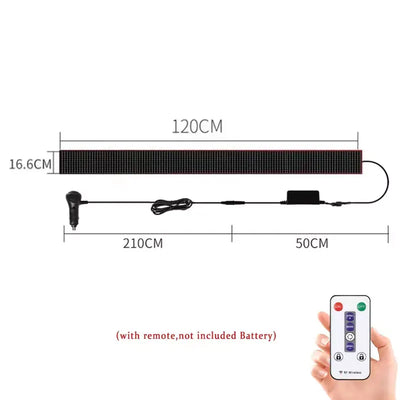 Panneau LED Yeux du Diable Flexible Voiture Télécommande