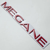 Logo Renault Mégane, Lettres de Coffre 3D 23,5 cm Rouge, Noir, Chrome ou Or, Mégane 1, 2, 3, 4 et RS