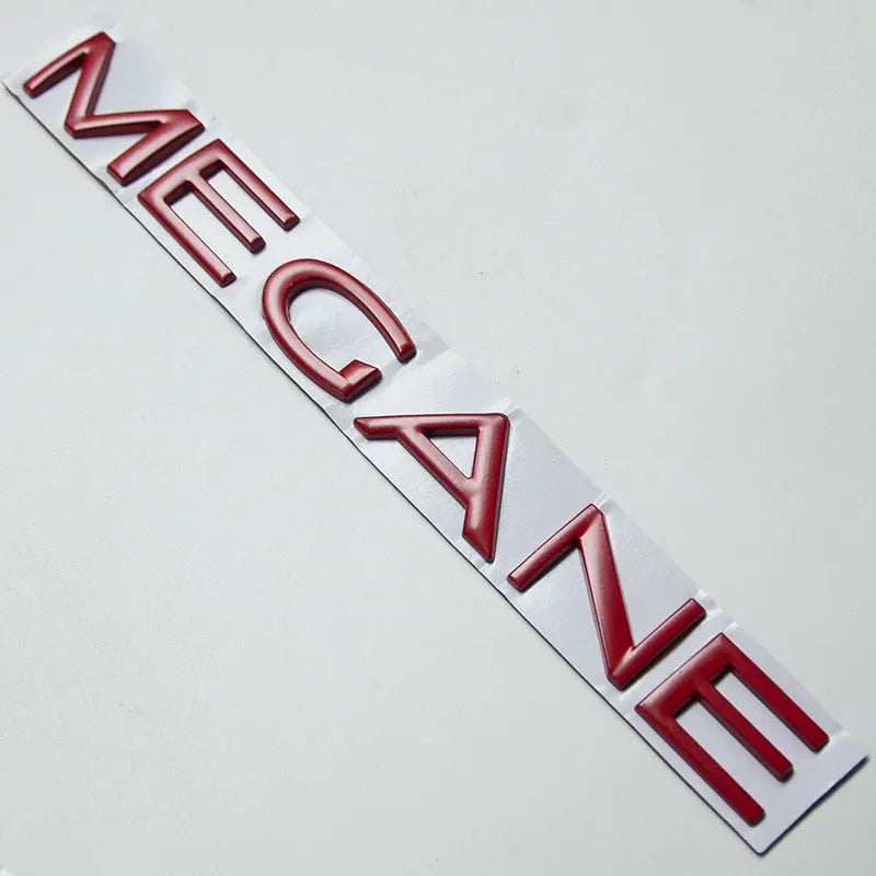 Logo Renault Mégane, Lettres de Coffre 3D 23,5 cm Rouge, Noir, Chrome ou Or, Mégane 1, 2, 3, 4 et RS