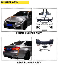 Kit Carrosserie Style M3 BMW Série 3 F30 F35 2012-2018 : Pare-Chocs, Jupes Latérales et Calandre