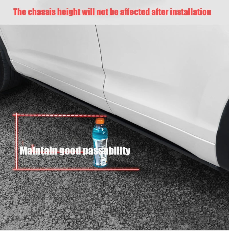 Marchepieds Électriques Toyota Hilux Revo Vigo Aluminium Rétractables Latéraux