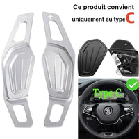 Palettes au Volant Skoda Octavia MK4 Enyaq Karoq Kodiaq Aluminium Grand Format