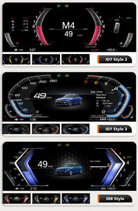 Hizpo Tableau de bord numérique 10 pouces pour BMW Série 1 2 F20/F52/F22/F23/F44/F45 X1 F48/F49 X2 F39 – Écran LCD automobile — vue de profil