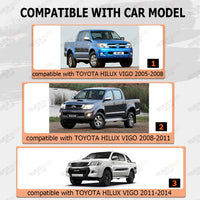 Élargisseurs d'Ailes Style Poche Toyota Hilux Vigo SR SR5 2005-2014 Noir Mat, Jeu de 4 Pièces