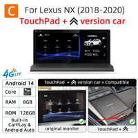Autoradio Android 14 Lexus NX 200 200t 300h 2014-2021 Écran 10,25 Pouces CarPlay DSP GPS