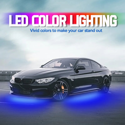 Éclairage d'Ambiance Néon RGB Flexible Sous Châssis Voiture