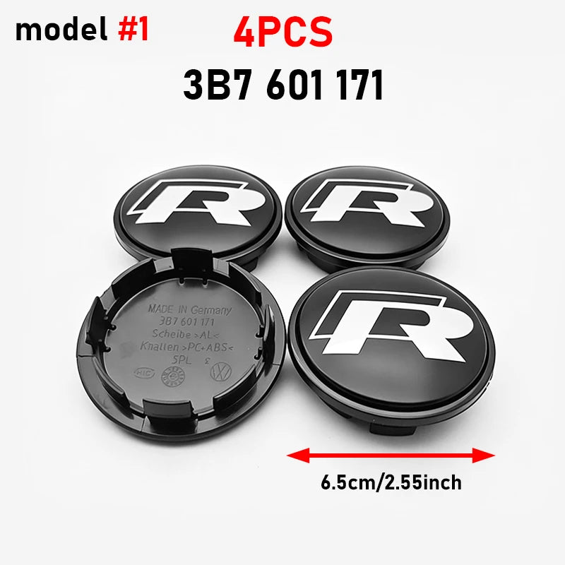 Cache-Moyeux Volkswagen 55 ou 65 mm, Lot de 4, Références 3B7601171, 1J0601171, 5H0601171, Jetta MK5, Passat