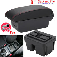 Accoudoir Volkswagen Golf 7 2014-2019 Console Centrale avec Rangement 3 USB