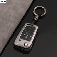 Étui de Protection Clé Volkswagen Polo Golf 7 Tiguan Skoda Octavia Kodiaq Karoq Seat Ateca Gris