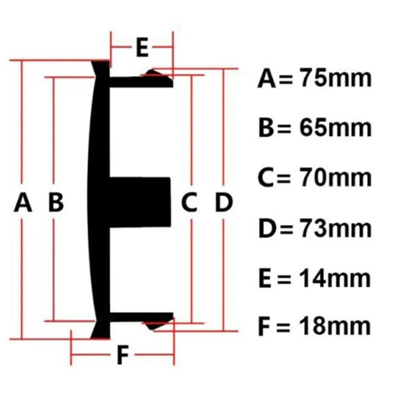 Cache-Moyeux Universels 75mm ABS Noir ou Argent — vue d'ensemble