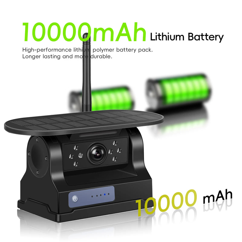 Caméra de Recul Sans Fil à Charge Solaire Podofo 720P WiFi avec Vision Nocturne IP67 Magnétique pour Camping-Car, Voiture et Pick-up