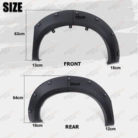 Élargisseurs d'Ailes Style Poche Toyota Hilux Vigo SR SR5 2005-2014 Noir Mat, Jeu de 4 Pièces