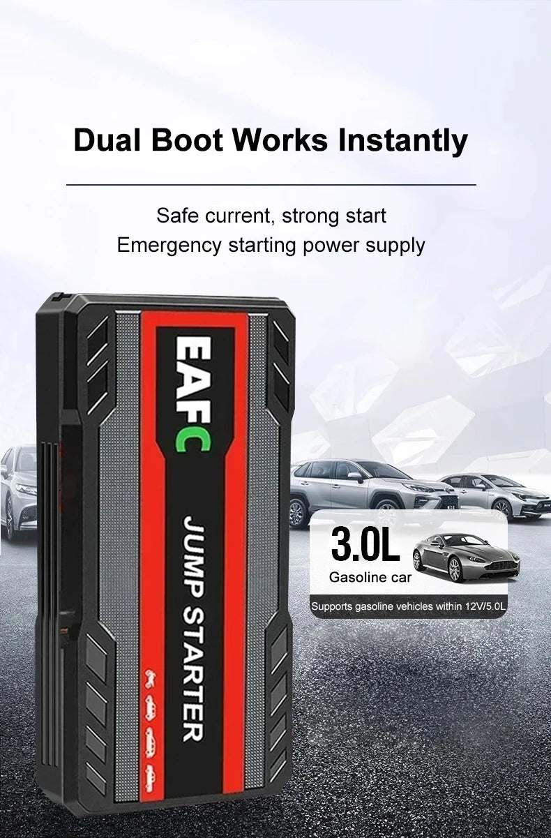 Booster de Batterie Voiture EAFC 600A 2000A Démarreur Portable 12V