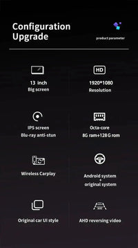 Autoradio Android 13,3 Pouces Land Rover Defender 2020-2024 Écran Tactile CarPlay Sans Fil Android Auto