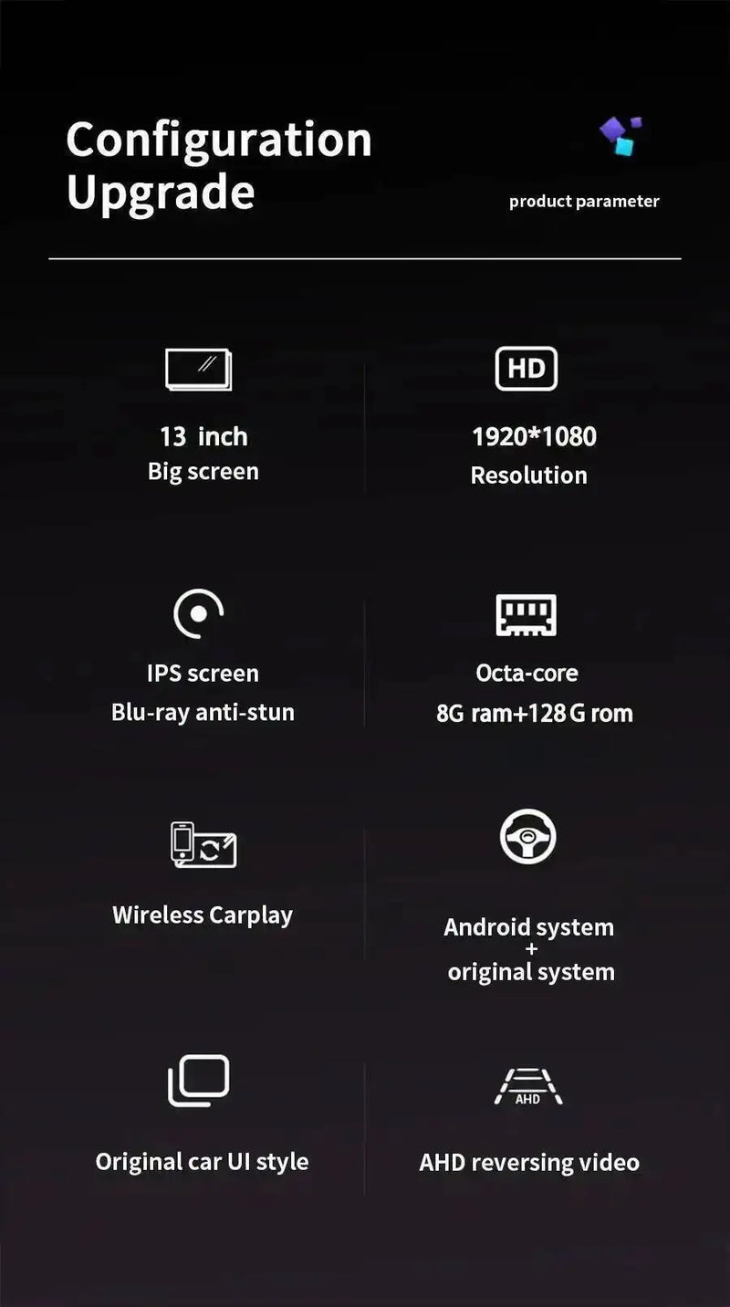 Autoradio Android 13,3 Pouces Land Rover Defender 2020-2024 Écran Tactile CarPlay Sans Fil Android Auto