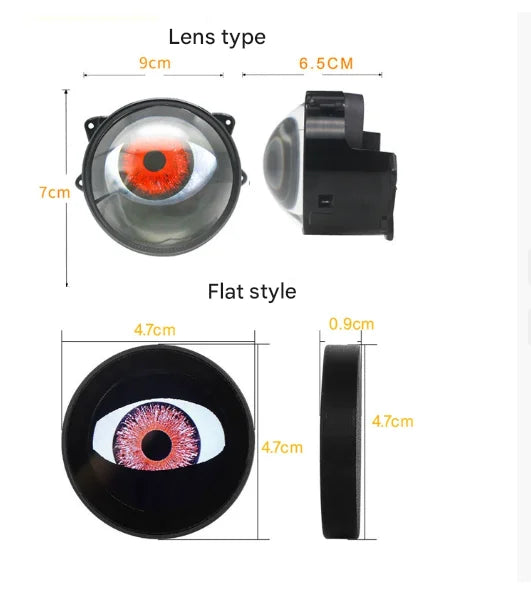 3-Inch Devil Eye LED Headlights — rear view