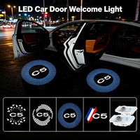 Projecteur Porte Citroën C5 2010-2016 LED, Lot de 2, 7 Motifs, Remplacement Direct