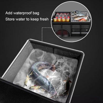 Boîte de Rangement de Coffre SEAMETAL Pliable 110L