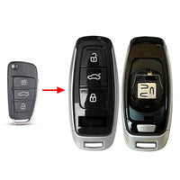Coque de Clé Audi KEYECU Modifiée pour Télécommande Intelligente 3 Touches A1 A3 A4 A6 A8 Q2 Q3 Q5 Q7 TT RS3 RS5