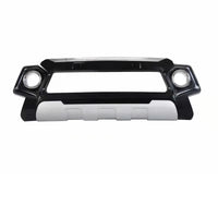Protection Avant Mitsubishi Triton L200 2015 2016 2017 2018 Bouclier Noir et Gris Pick-up avec Cadres de Feux Ronds