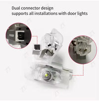 Projecteur Porte Toyota LED, Lumière de Bienvenue, Lot de 2, Land Cruiser, Prado, Camry, Corolla, Prius, Highlander