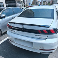 Becquet Peugeot 508 et 508L 2019-2025, Lèvre de Coffre ABS Noir, Blanc, Rouge, Aspect Carbone ou à Peindre