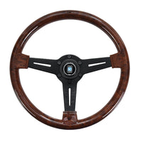Volant de Course Universel 350 mm Aspect Bois 14 Pouces