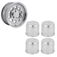 Cache-Moyeux Acier Chromé 108 mm Camion Remorque Camping-Car Lot de 4