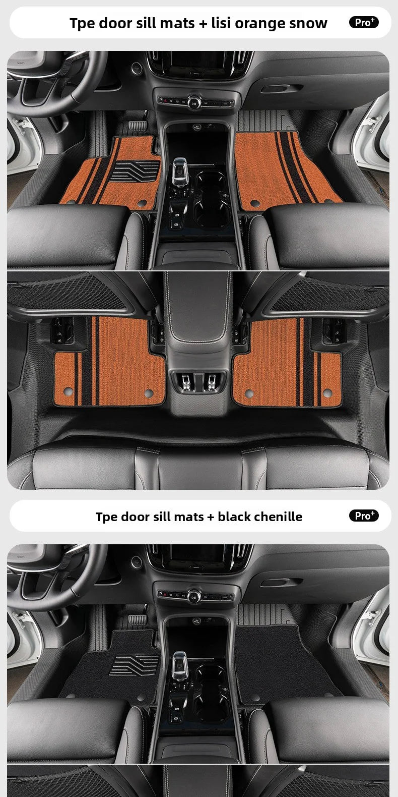 Tapis de Sol TPE Volvo XC60 2009-2026 T8 PHEV Conduite à Gauche Simple ou Double Couche Protection des Seuils