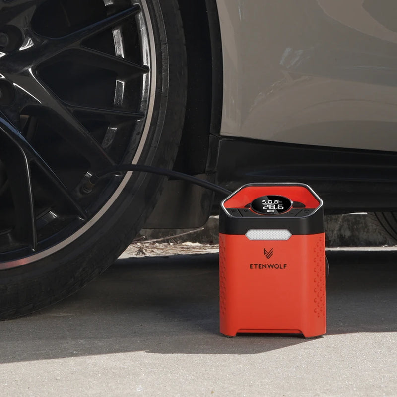 Gonfleur de Pneu ETENWOLF V3 160 PSI Compresseur Portable 7800 mAh