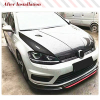 Calandre Avant en Carbone Sec Volkswagen Golf 7 MK7 GTI et Golf R 2014-2017 Noir Brillant