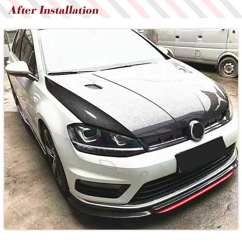 Calandre Avant en Carbone Sec Volkswagen Golf 7 MK7 GTI et Golf R 2014-2017 Noir Brillant
