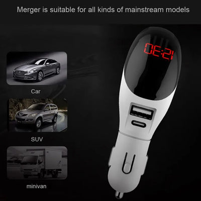 Purificateur d'Air Voiture Ioniseur Chargeur USB Type-C