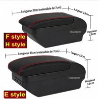 Accoudoir Central Citroën C3 C4 Coulissant 4 ou 9 USB Double Rangement