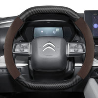 Housse de Volant Citroën Daim et Texture Carbone C3 C4 X Berlingo C5 Aircross Jumper Spacetourer Ami X