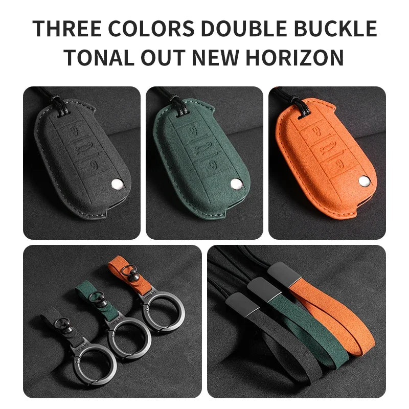 Coque de Clé Peugeot Citroën Suédine Clé Repliable ou Fixe 3 Touches