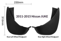 Garde-Boue Nissan Juke 2011-2015 Jeu de 4 Bavettes Avant et Arrière Anti-Éclaboussures