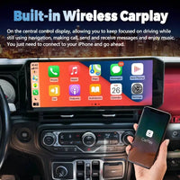 Autoradio Android Écran QLED Jeep Wrangler JL 2018-2022 CarPlay Sans Fil GPS 4G