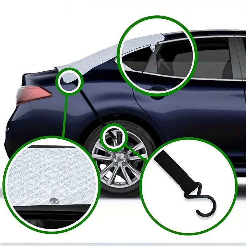 Housse de Protection Lunette Arrière Voiture Anti-Neige 140 x 80 cm