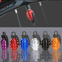 Bouchons de Valve Universels Grenade Aluminium Anti-Poussière