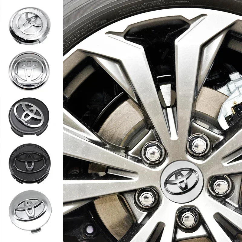 Cache-Moyeux Toyota Corolla Camry Yaris RAV4 57mm 62mm — vue arrière