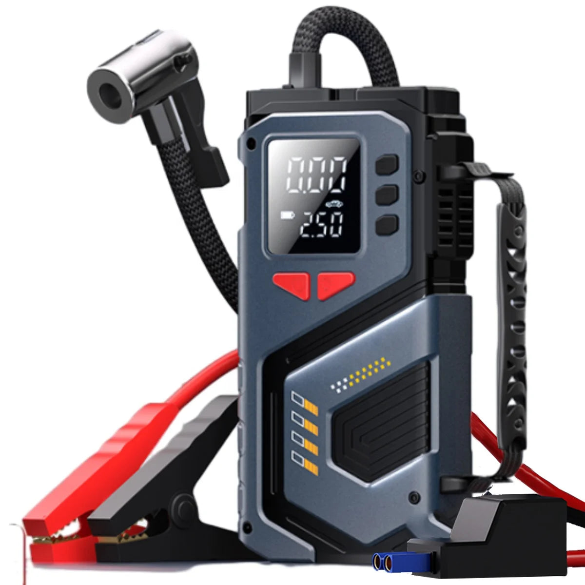 Booster de Batterie Voiture 1000 A 6000 mAh avec Compresseur 150 PSI