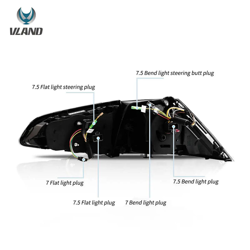 Feux Arrière LED VLAND Volkswagen Golf 7 MK7 2013-2021 — vue de profil